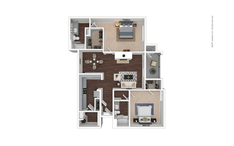 B6 Floor Plan at Preserve at Rolling Oaks, Austin, 78728